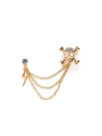 Skeleton & Flash Design Brooch