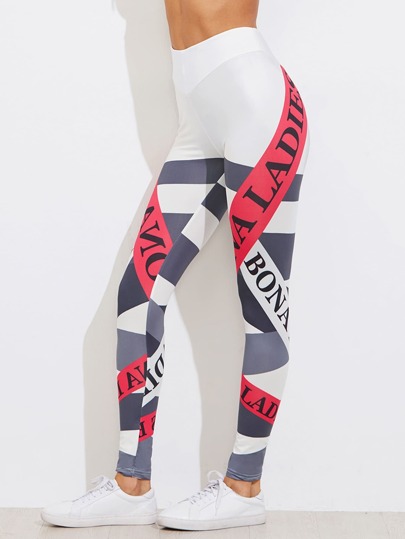 Leggings imprimé alphabet