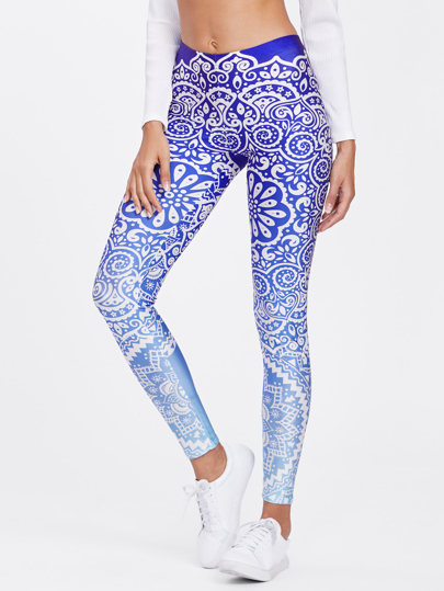 Leggins ajustados con estampado de porcelana