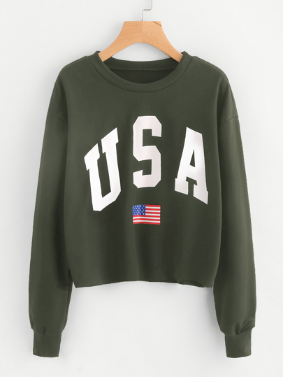 Sudadera con bandera americana