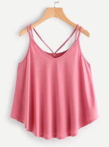 Curved Hem Strappy Cami Top