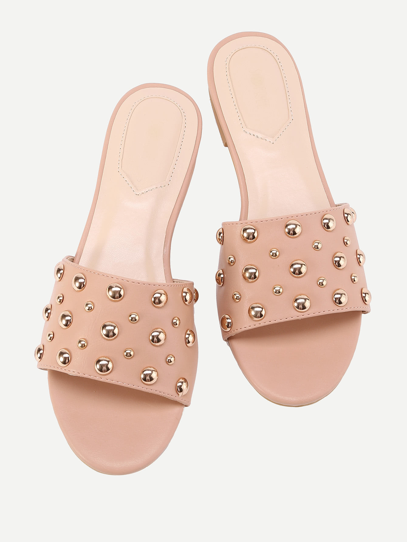 Beaded Detail Flat Sandals SheIn(Sheinside)