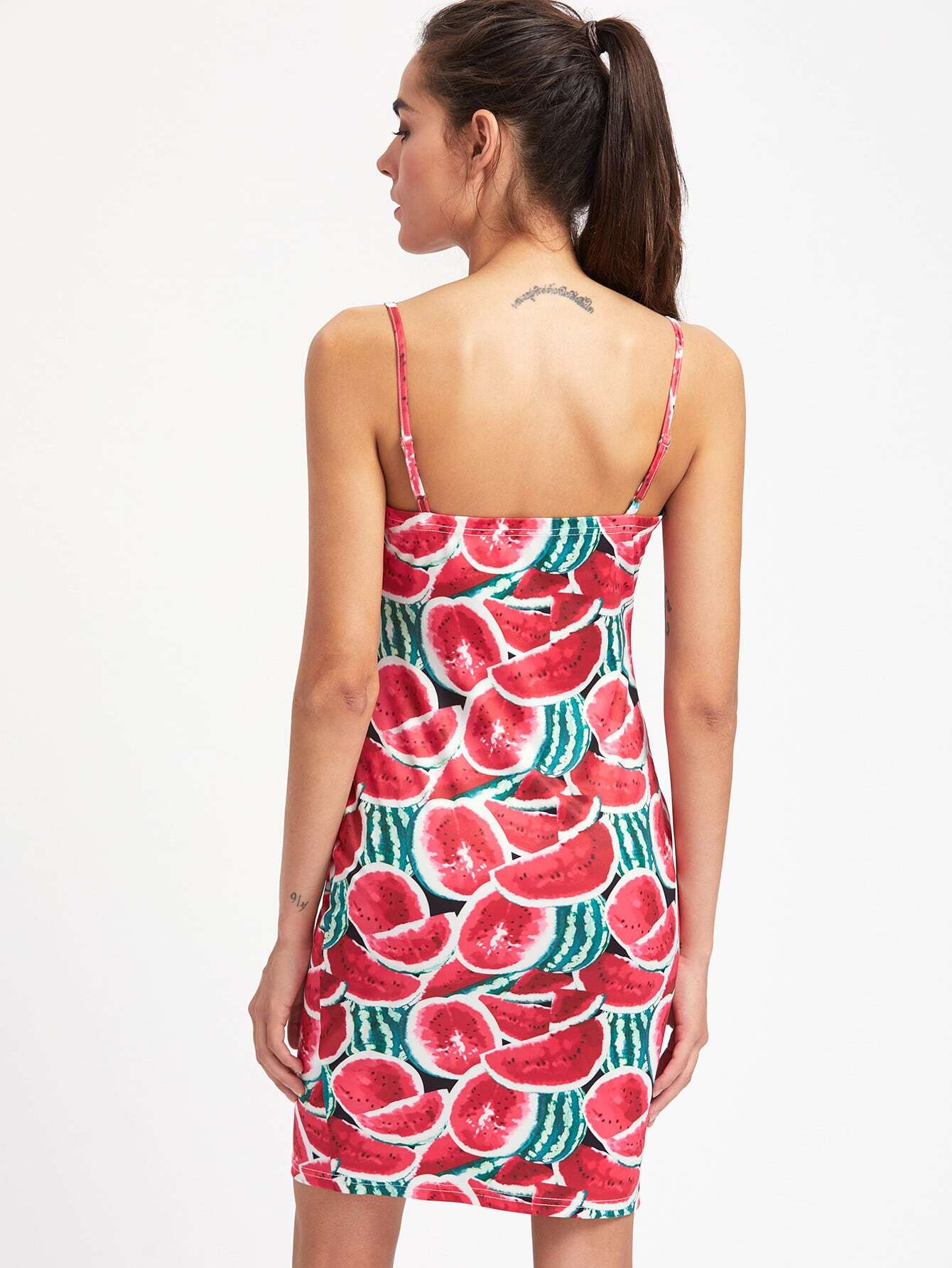 Allover Watermelon Print Cami DressFor Womenromwe