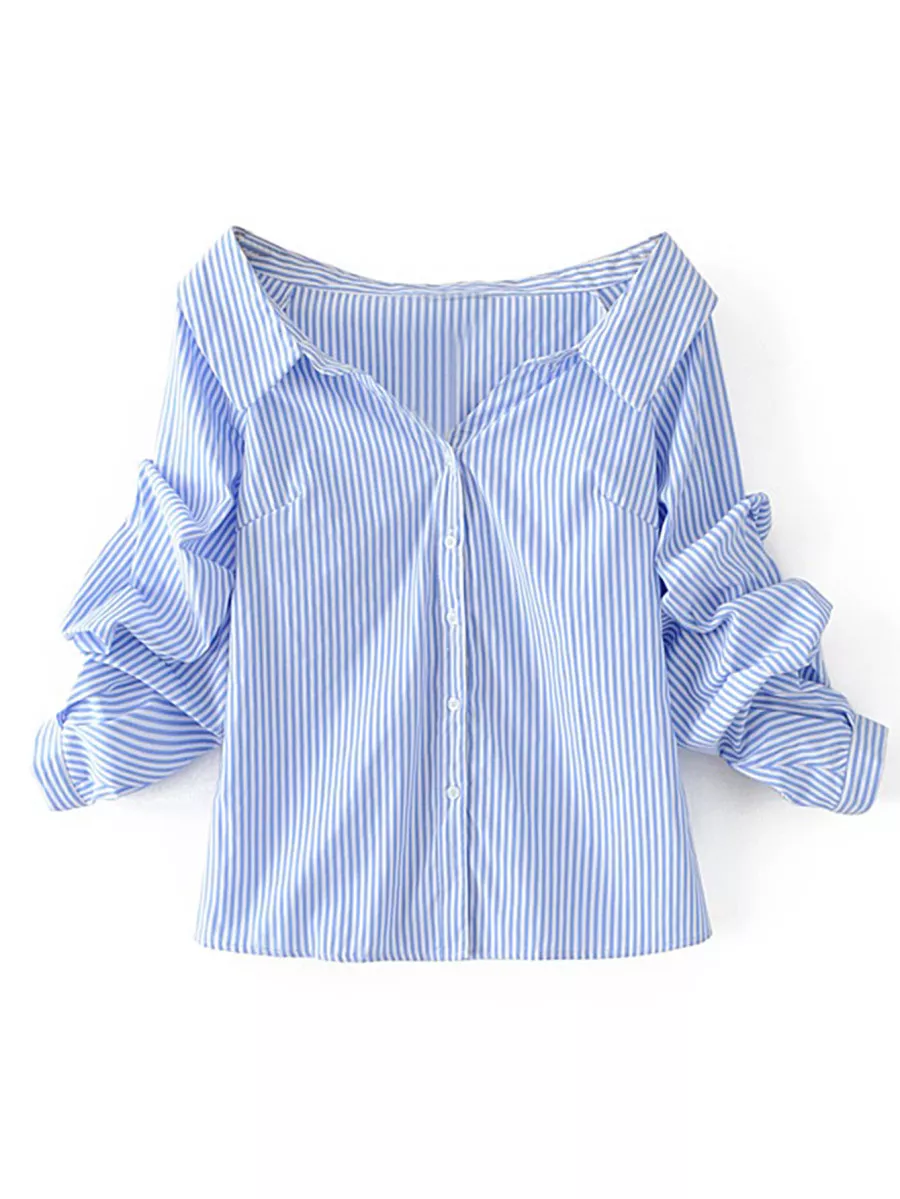SHEIN Unity Camisa de rayas verticales