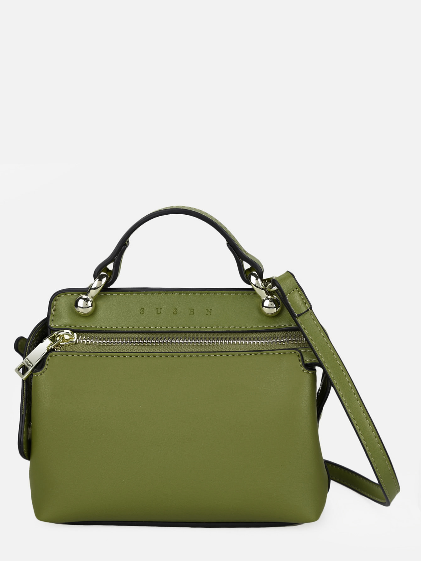 Zipper Design PU Shoulder Bag With Handle For Womenromwe