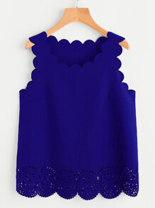 Scallop Edge Laser Cut Shell Top