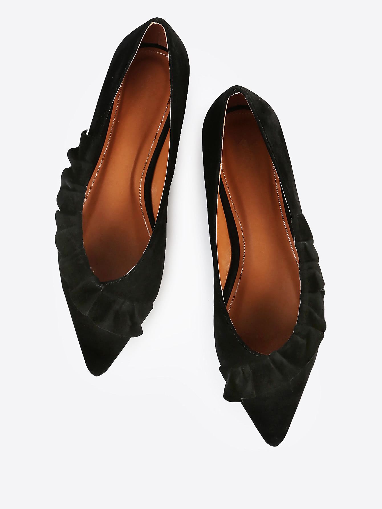 black velvet flats