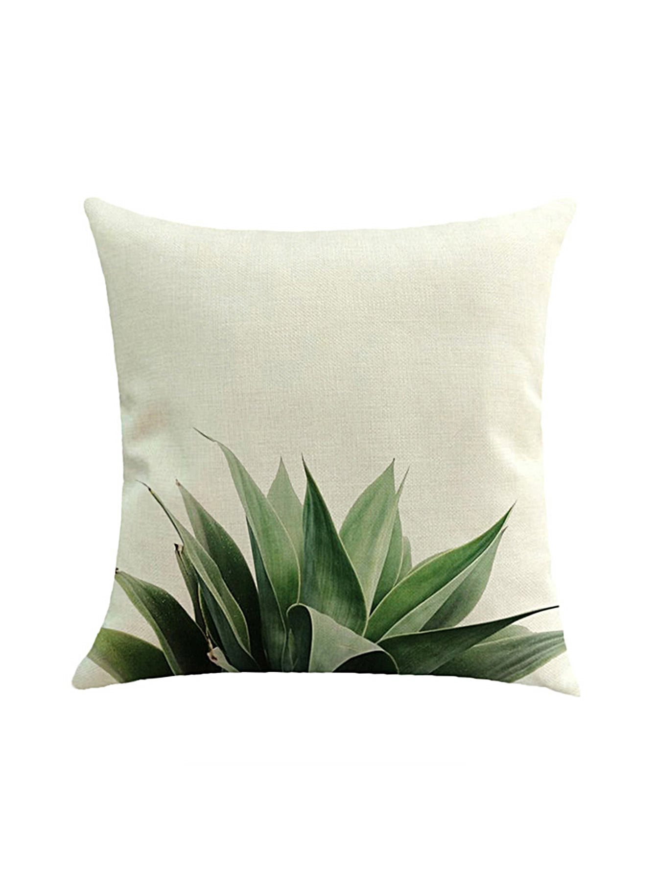Plant Leaf Print Pillowcase Cover SheIn(Sheinside)