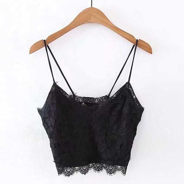 Lace Crop Cami Top 
Lace Crop Cami Top
