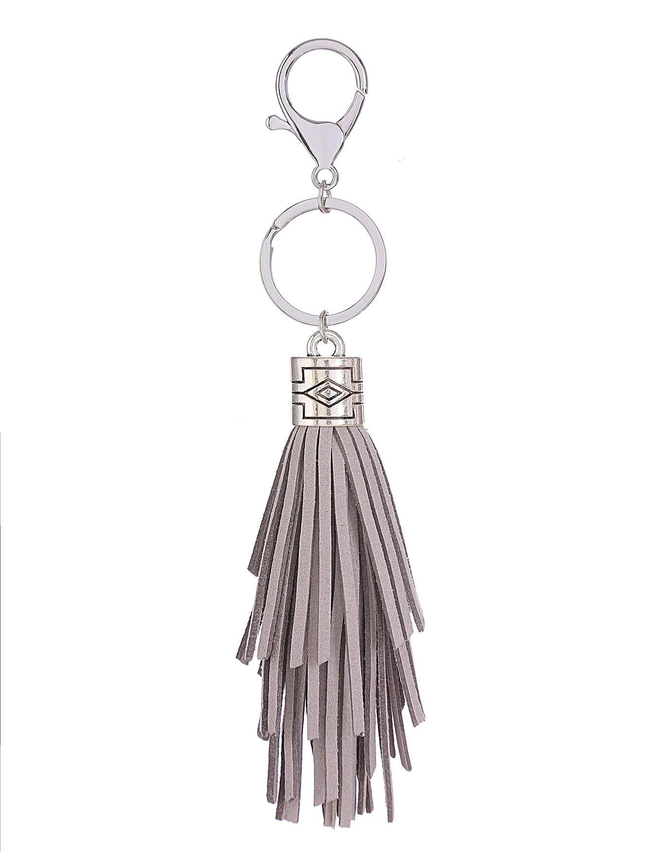 Contrast Fringe Keychain SheIn(Sheinside)
