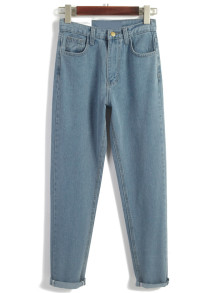 Vintage High Waist Denim Blue Pant