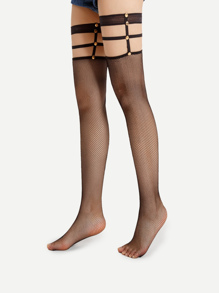 Thigh High Fishnet Garter Socks