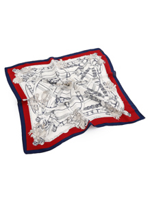Graphic Print Satin Bandana