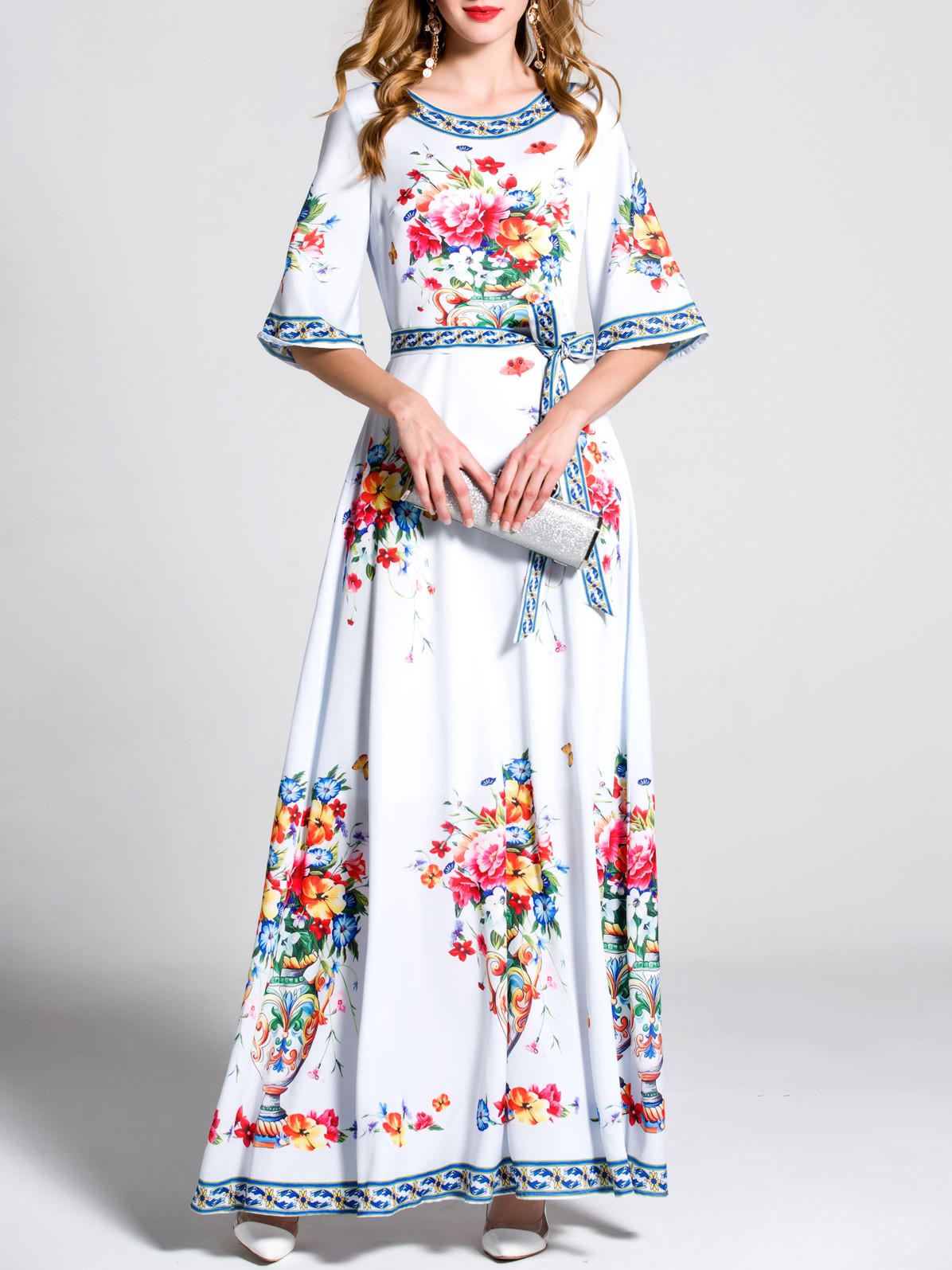bell sleeve maxi dress pattern