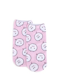 Cartoon Print Invisible Socks