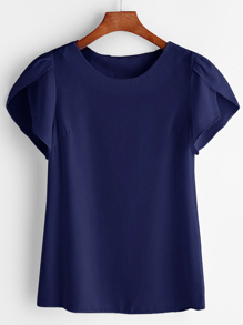 Petal Sleeve Chiffon Blouse