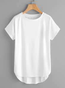 High Low Curved Hem Tshirt
