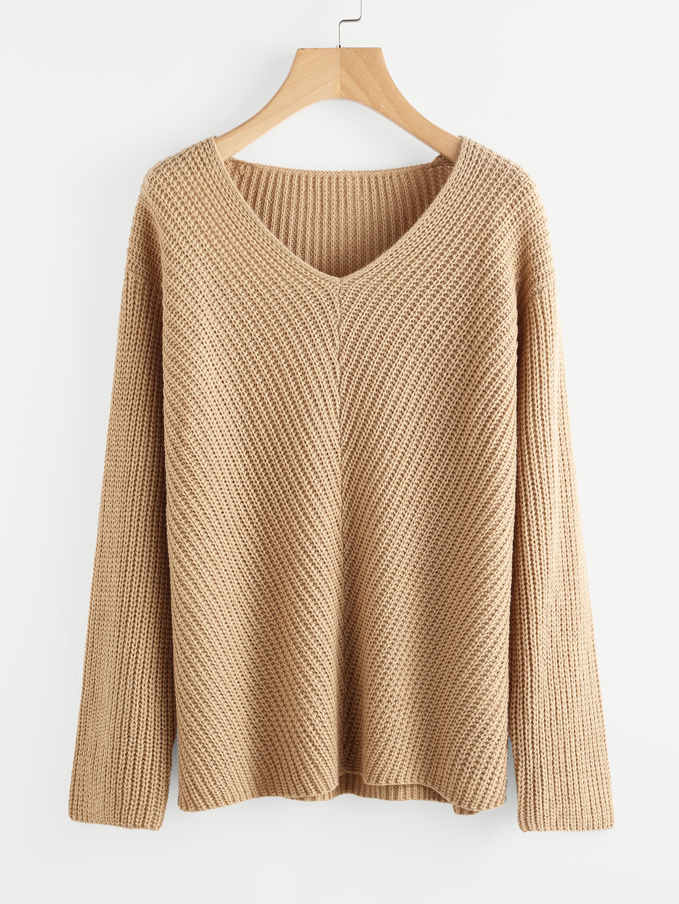 цены Drop Shoulder V Neck Jumper