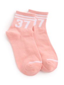 Striped Trim Ankle Socks