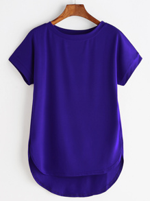 High Low Curved Hem Tshirt