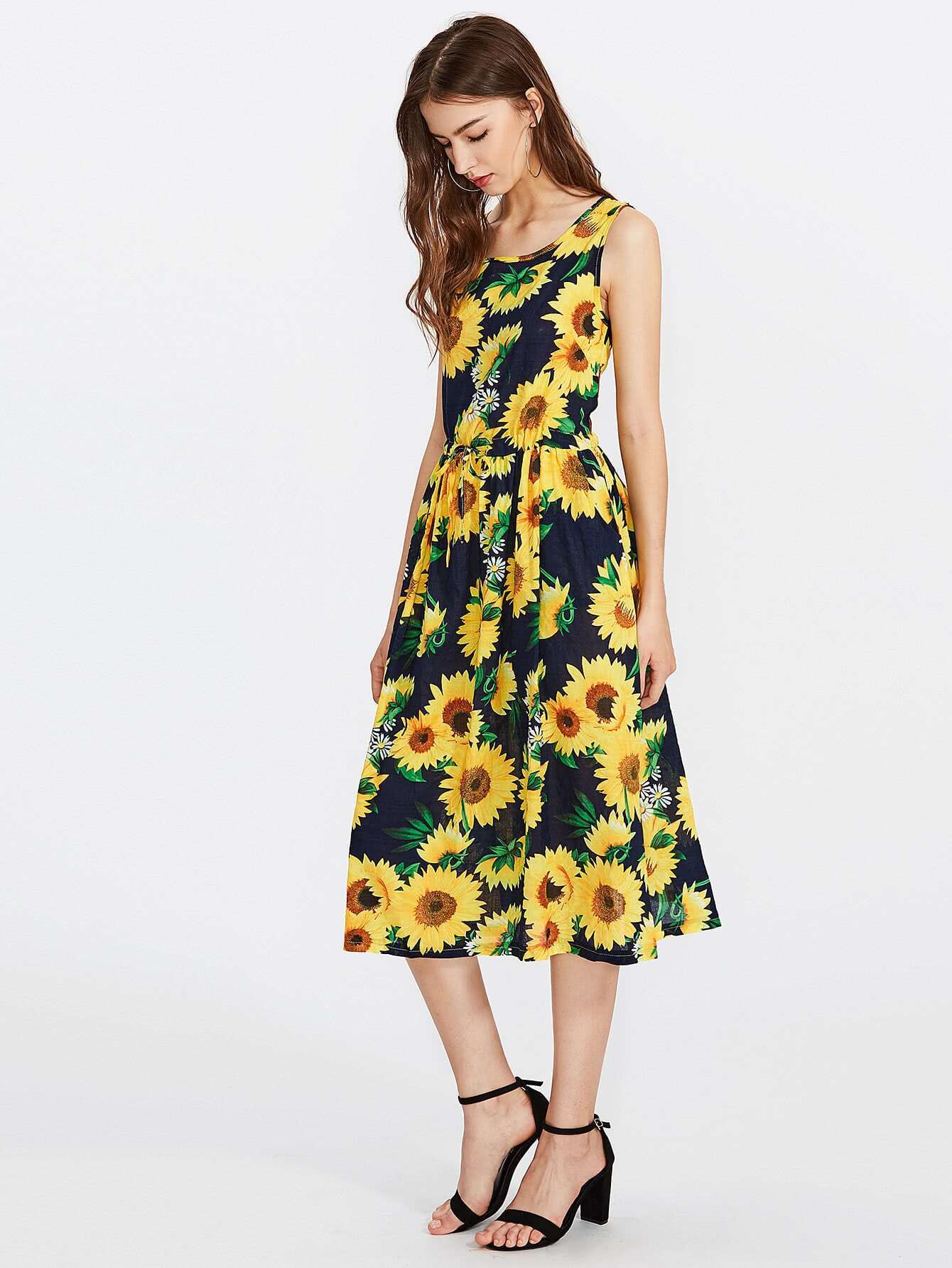 shein sunflower dress