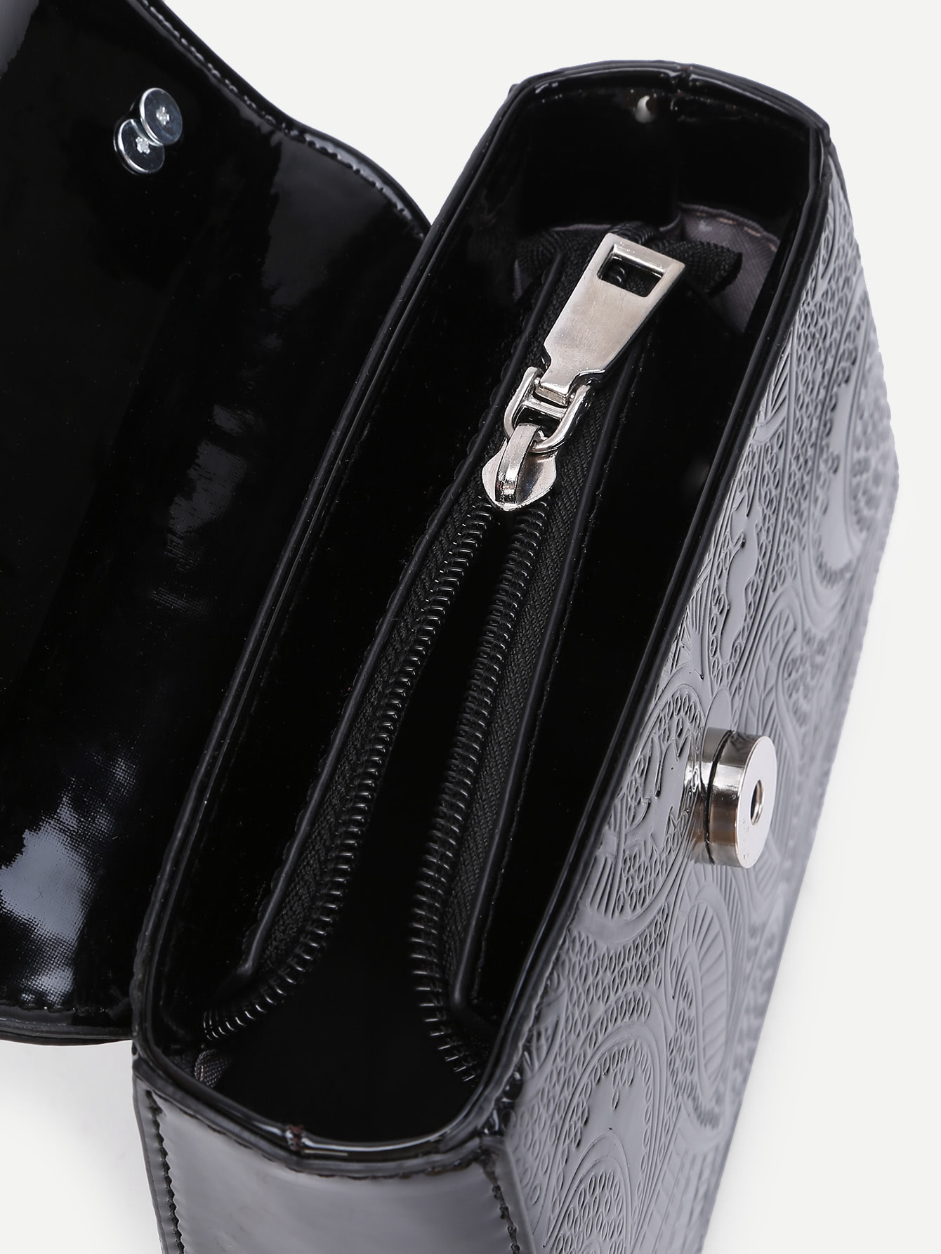 Metal Detail PU Chain Crossbody BagFor Womenromwe