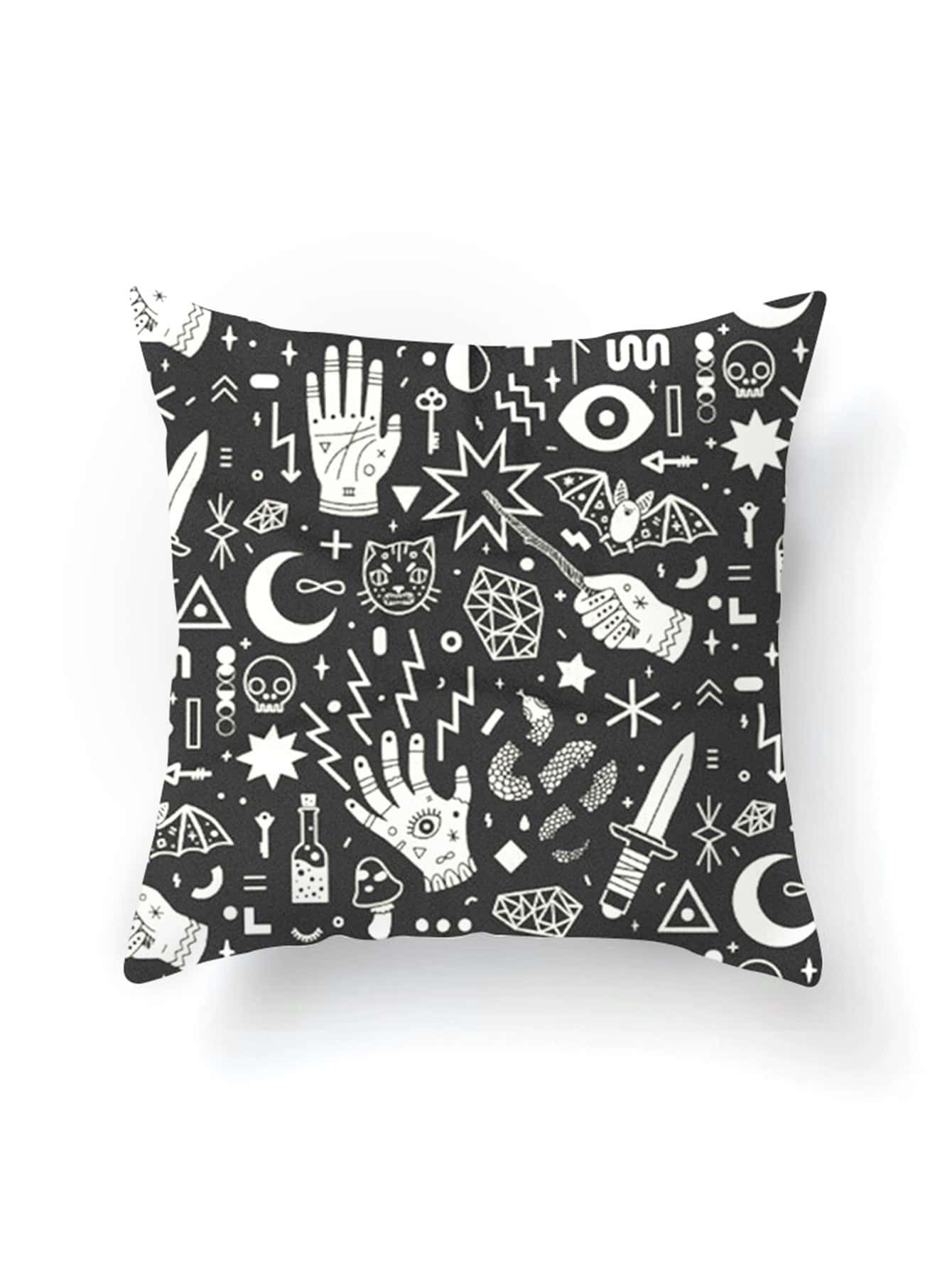 Abstract Print Cushion Cover SheIn(Sheinside)