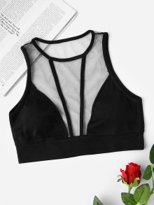 Sheer Mesh Panel Bralet