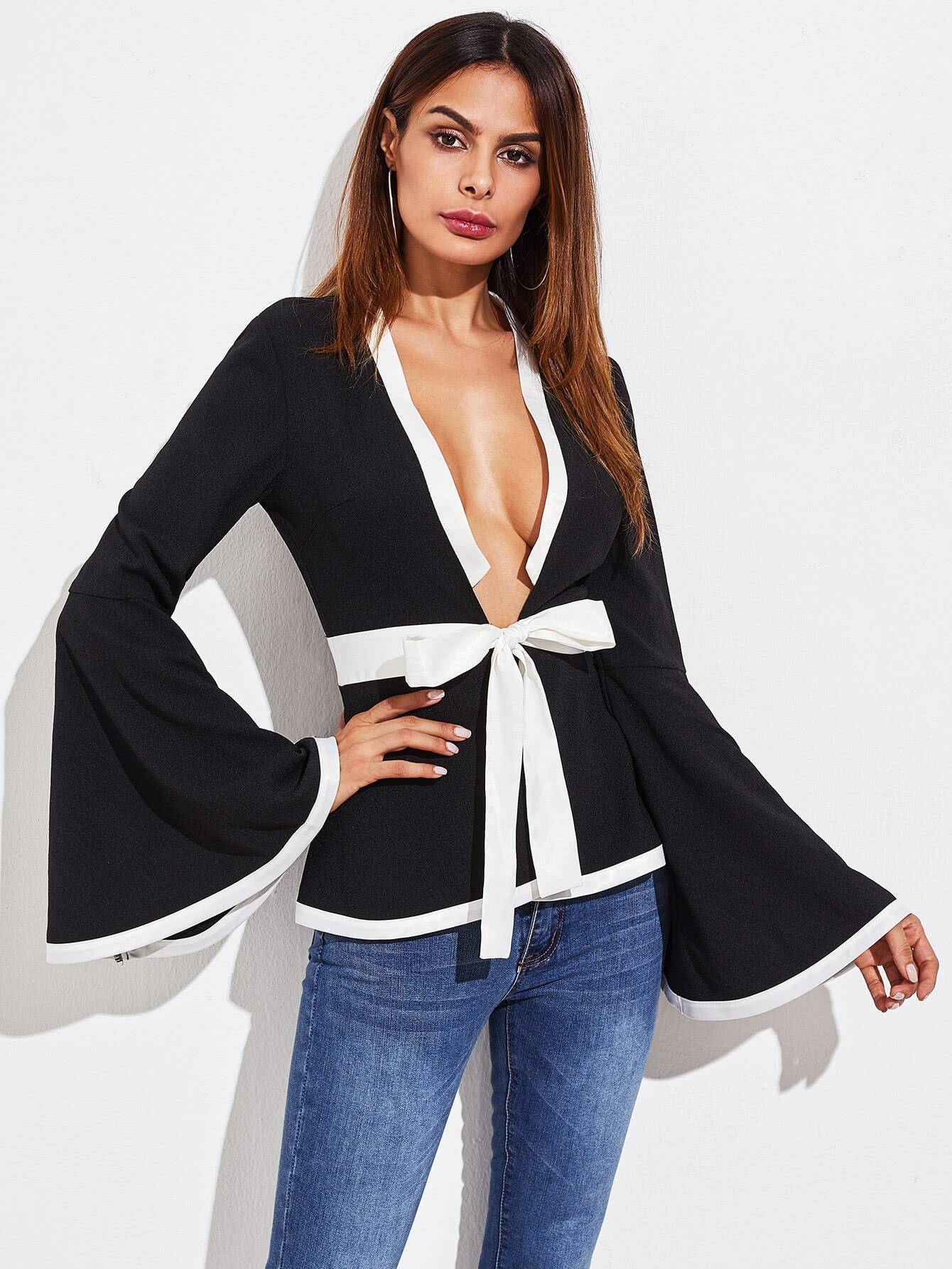 http://it.shein.com/Bell-Sleeve-Contrast-Binding-Trim-Self-Belted-Blazer-p-380080-cat-1739.html