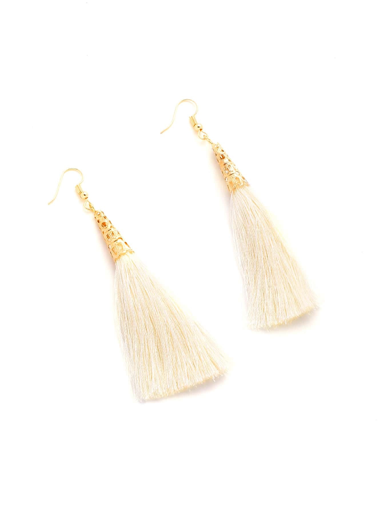 Long Tassel Hook Earrings SheIn(Sheinside)