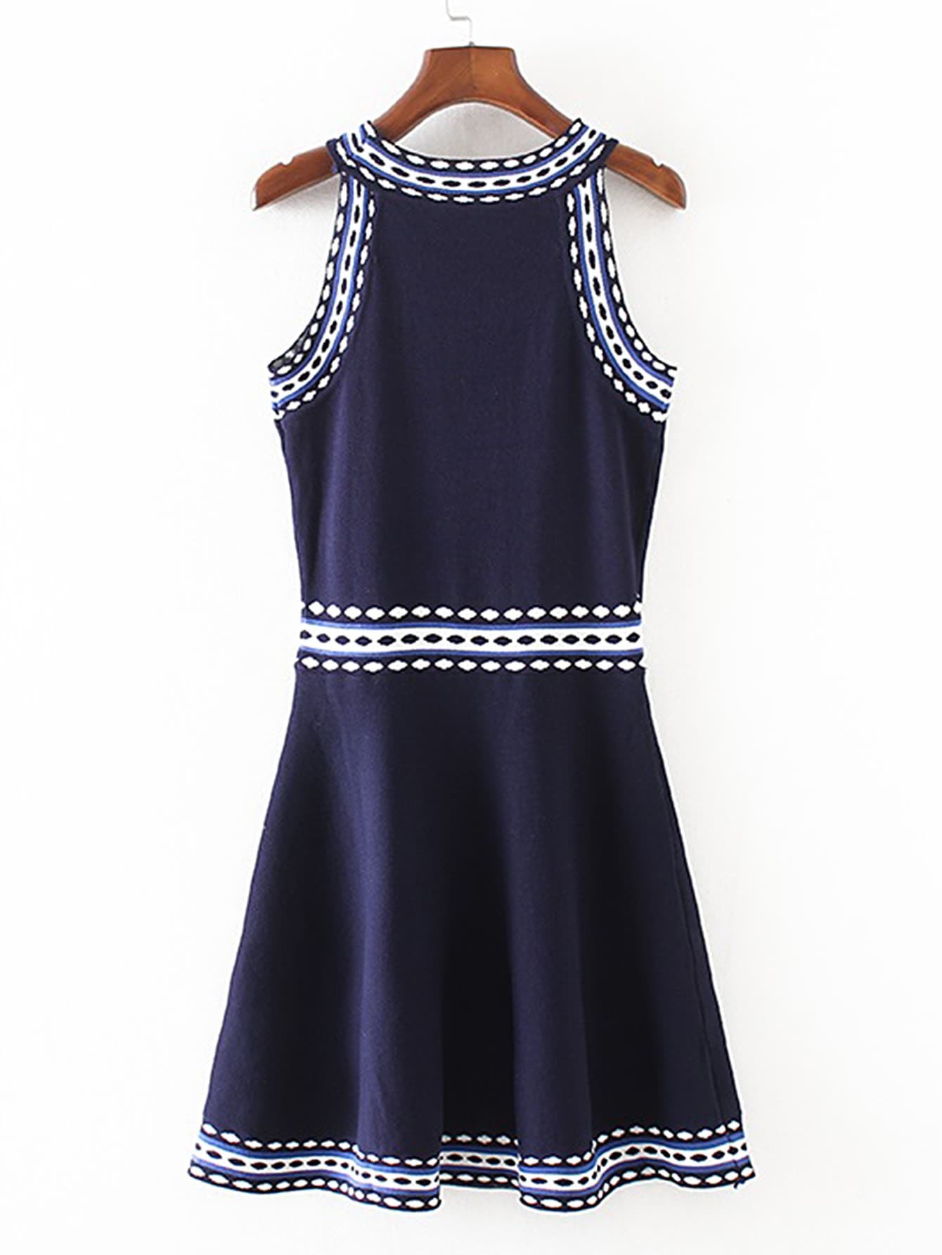 Sleeveless A Line Jersey Dress SheIn(Sheinside)