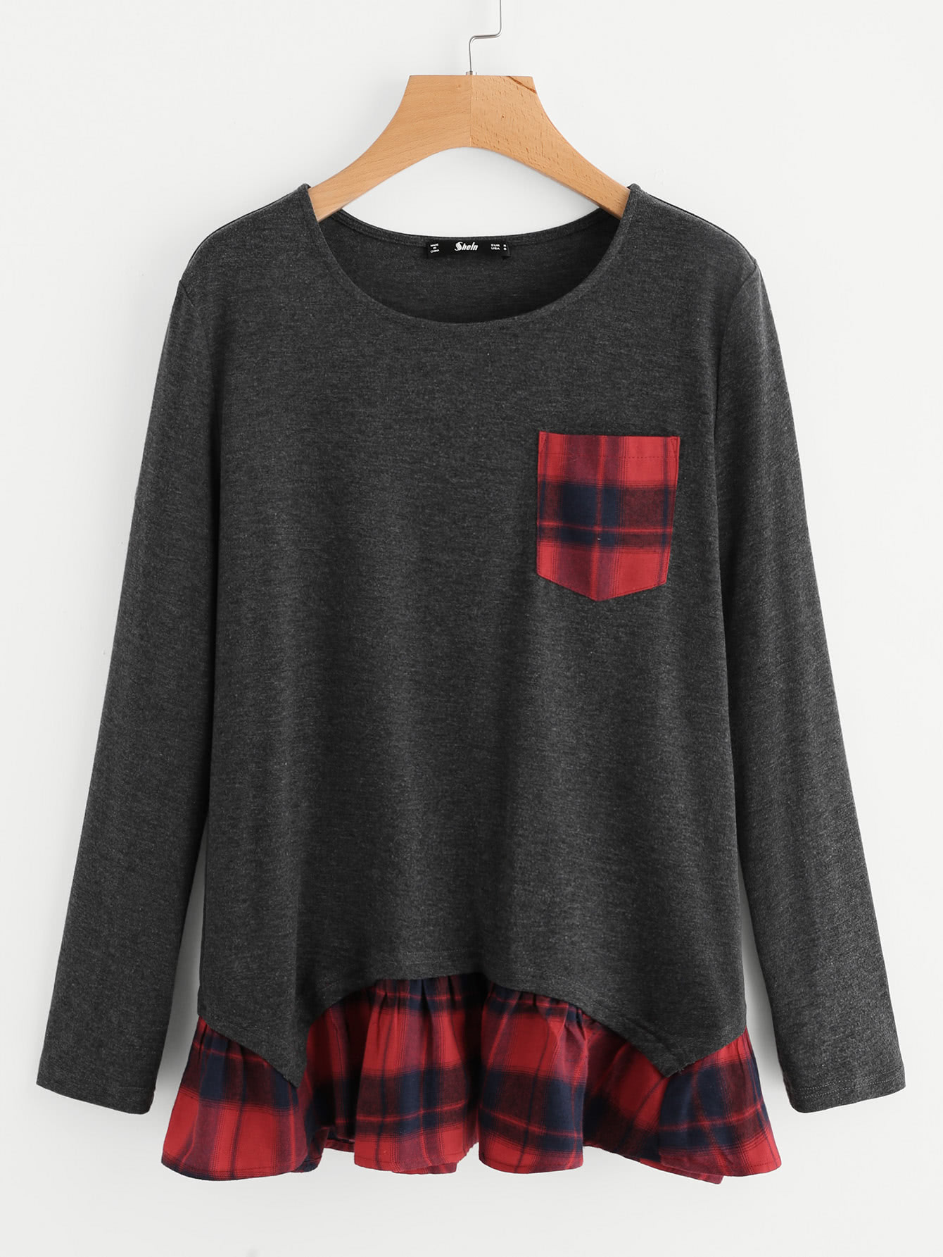 Контрастный модный джемпер