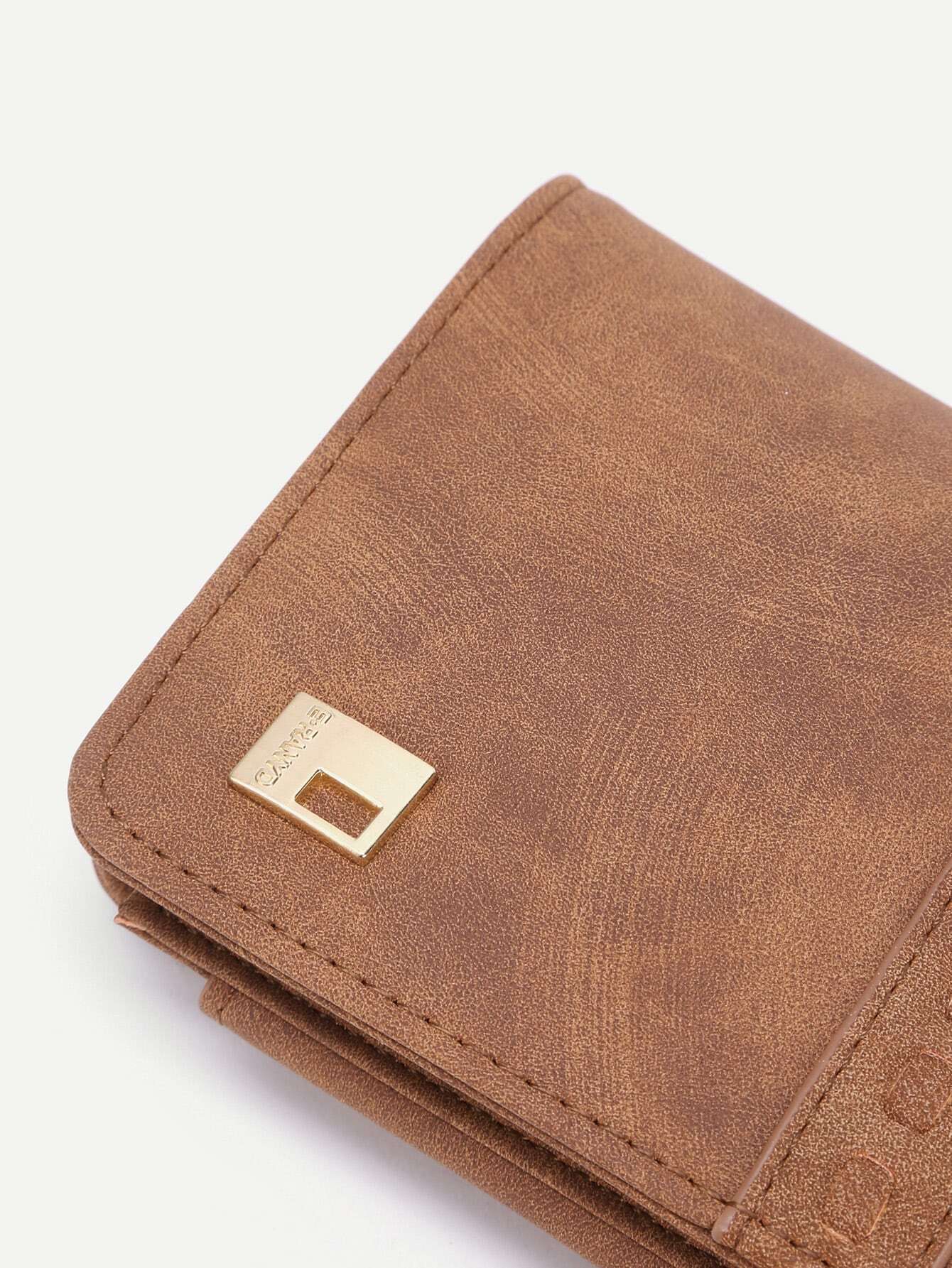 Button Front Foldover PU Wallet SheIn(Sheinside)