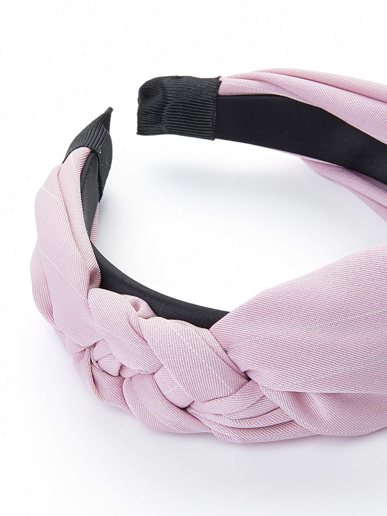 Braided Detail Striped Headband SheIn(Sheinside)