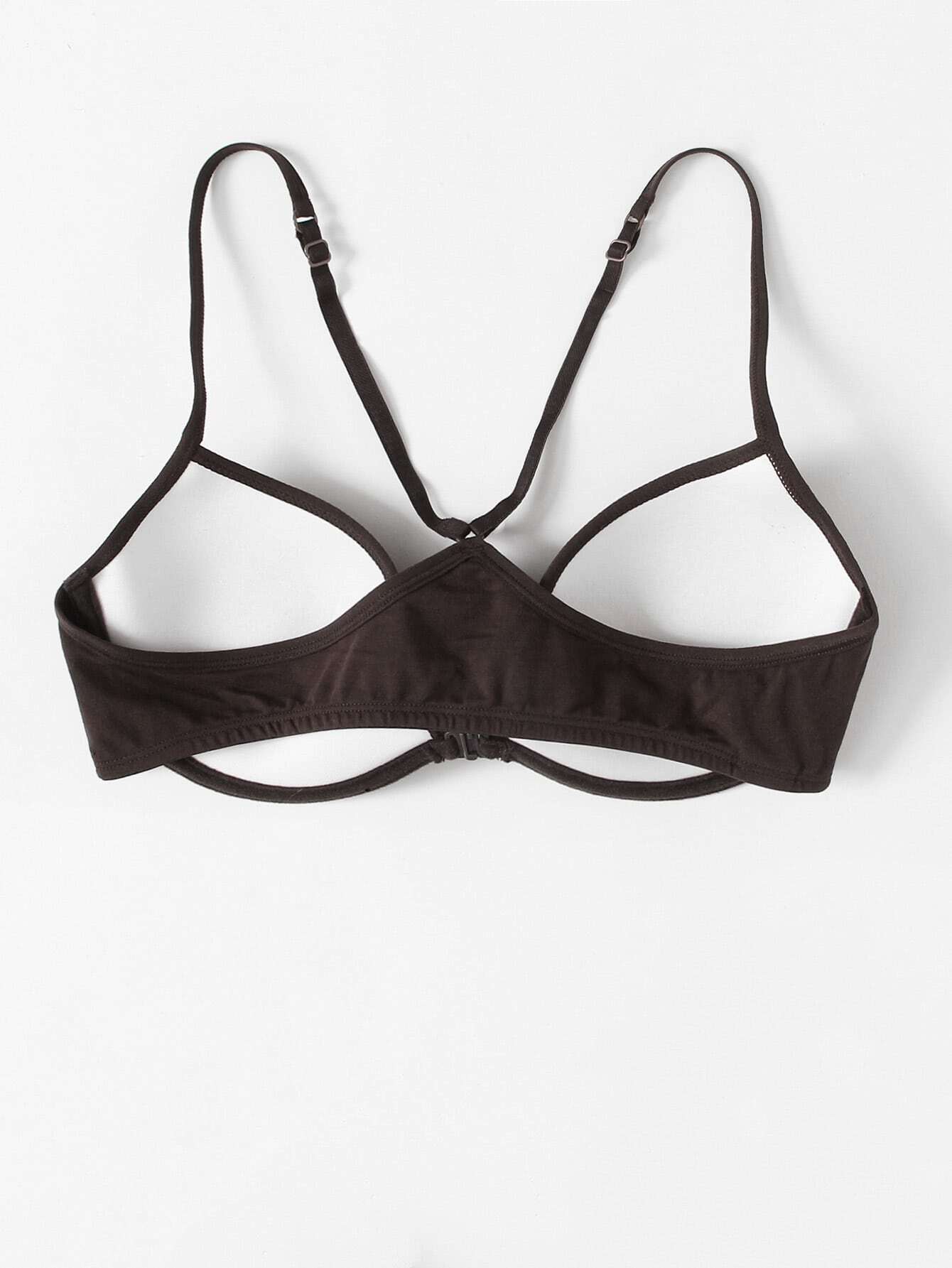 Hook Front Racerback Bra SheIn(Sheinside)