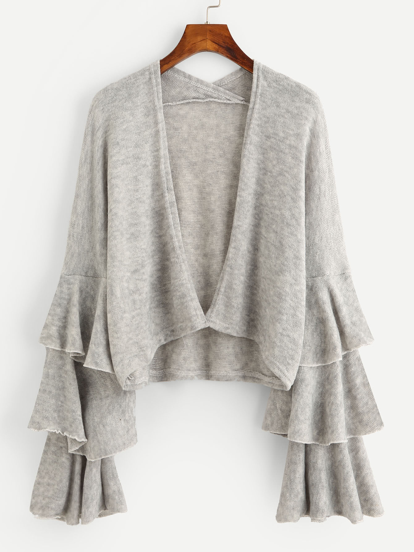 frill sleeve cardigan