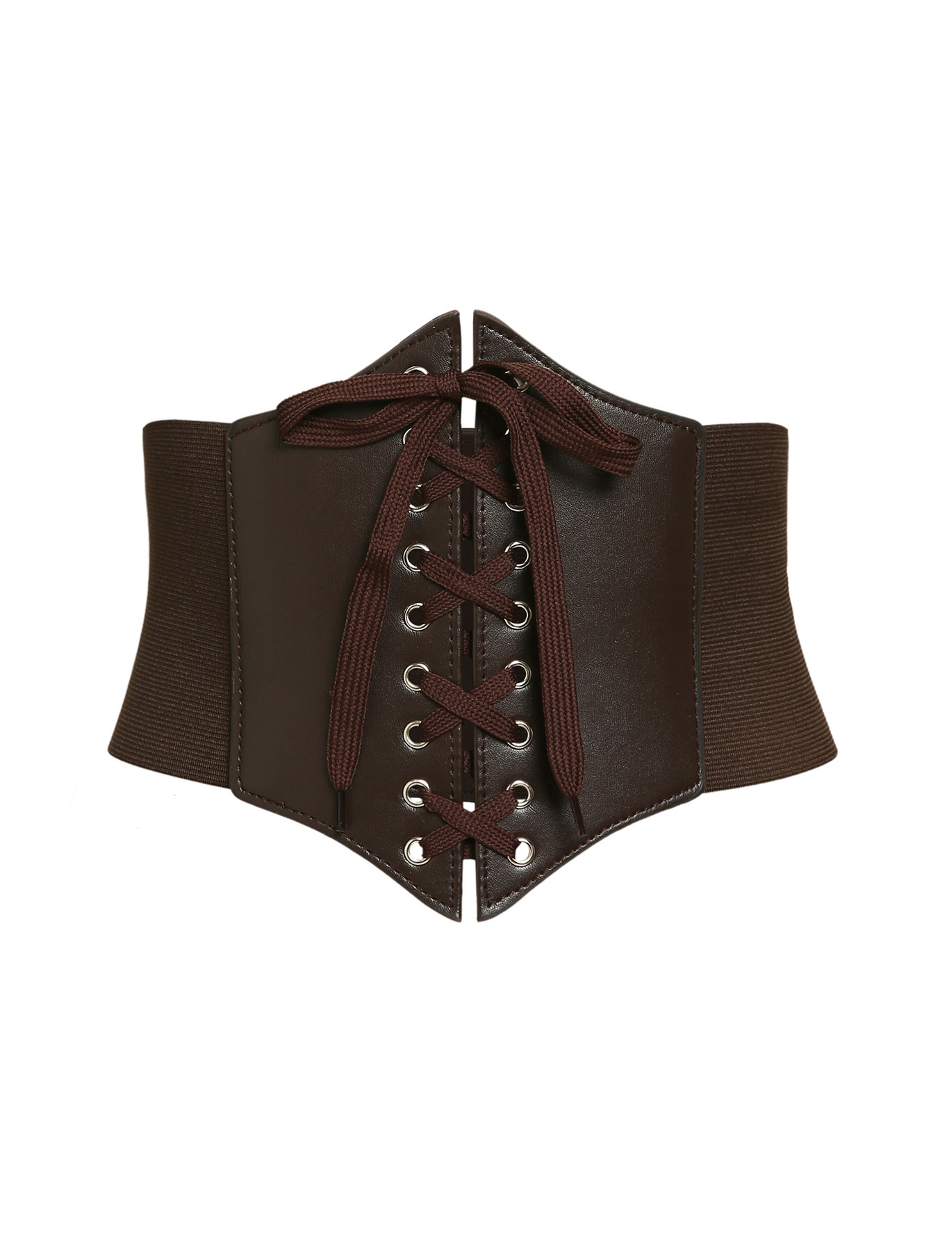 lace up faux leather corset belt