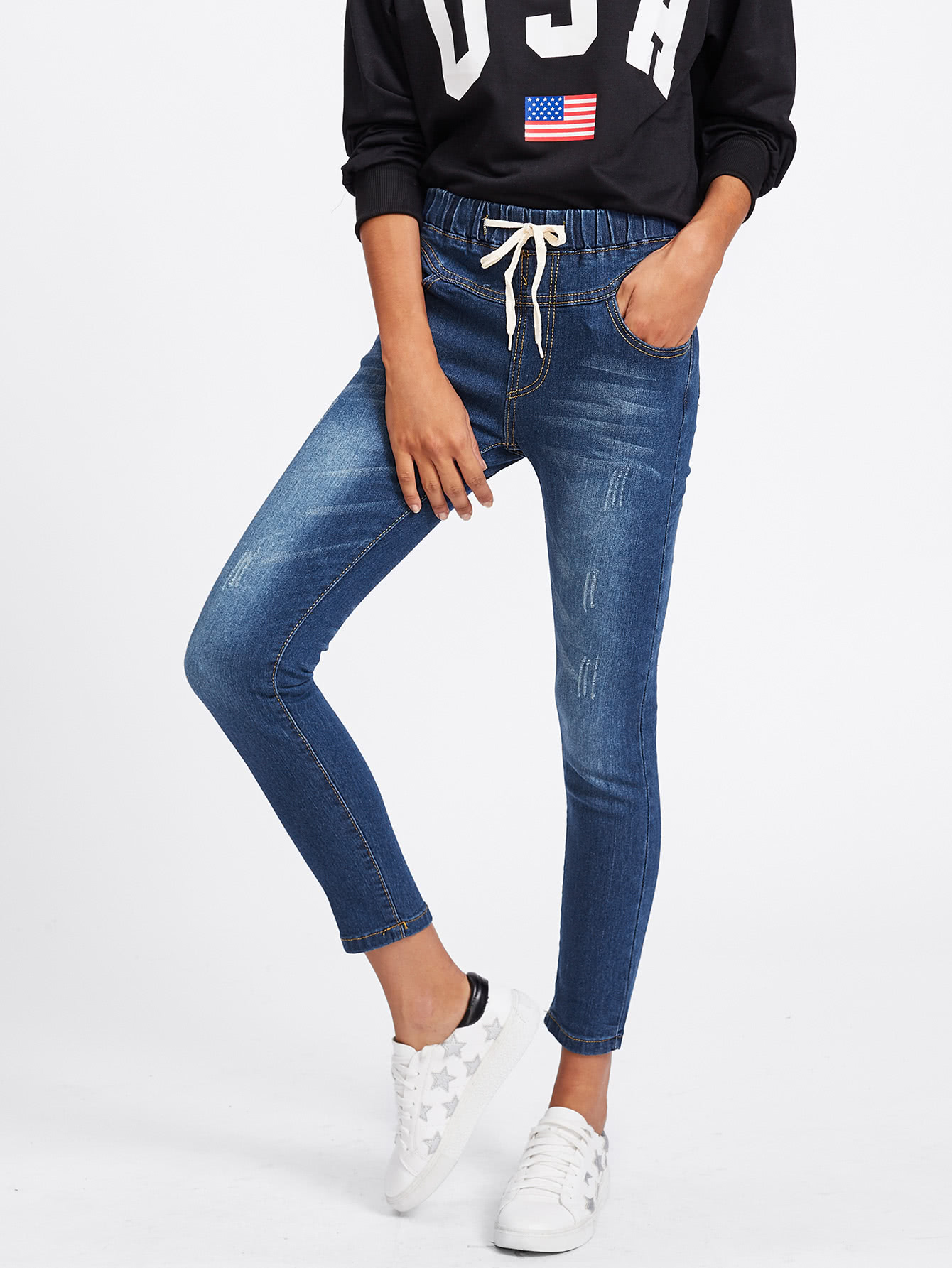 Модные джинсы на кулиске