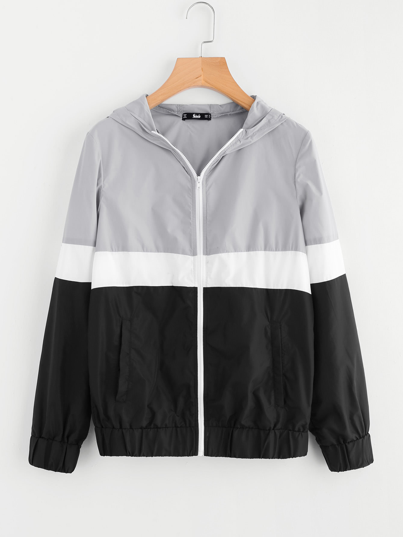 цены Cut And Sew Hoodie Windbreaker Jacket