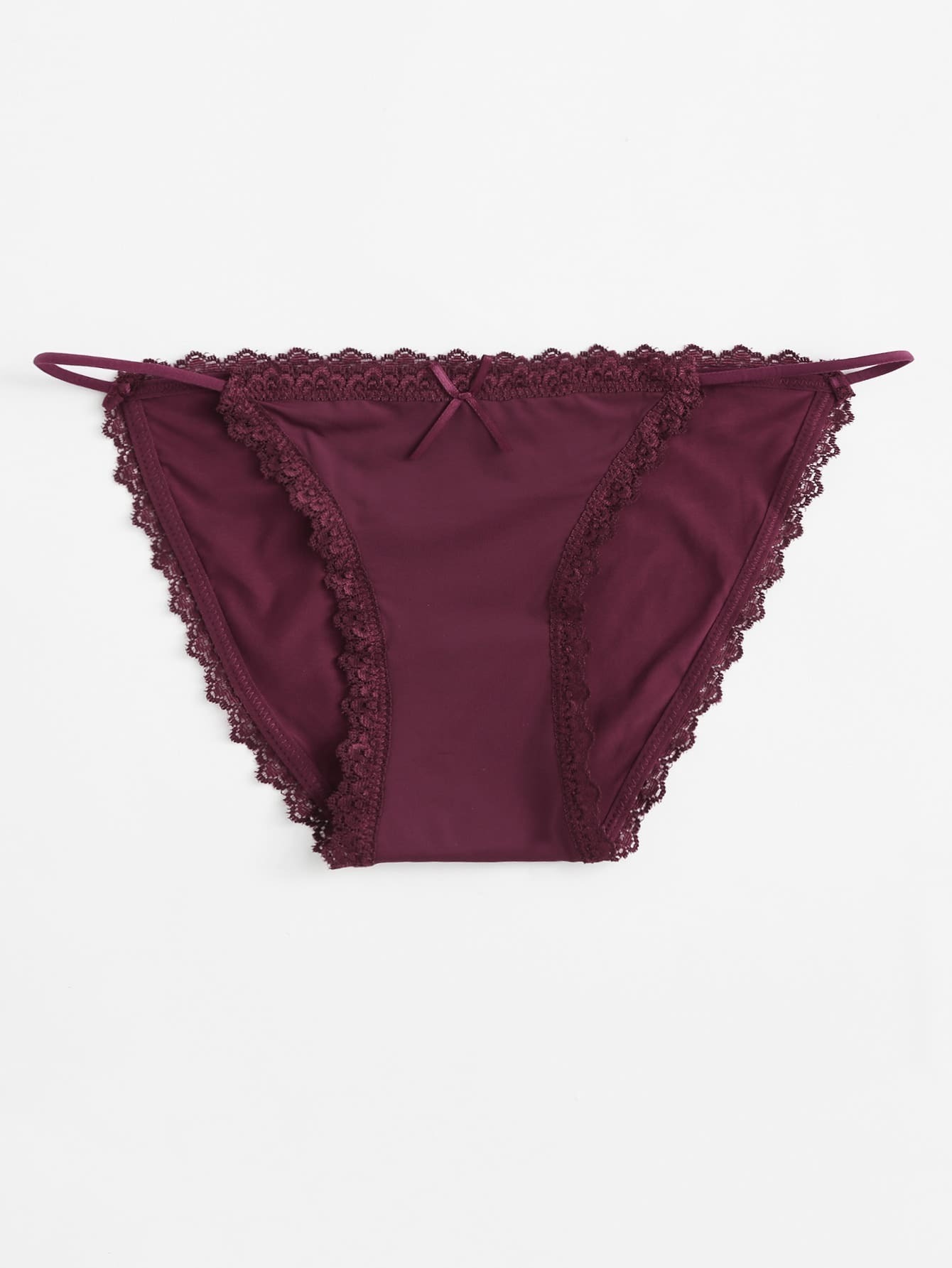 bow detail lace trim shein sheinside bow detail lace trim shein sheinside