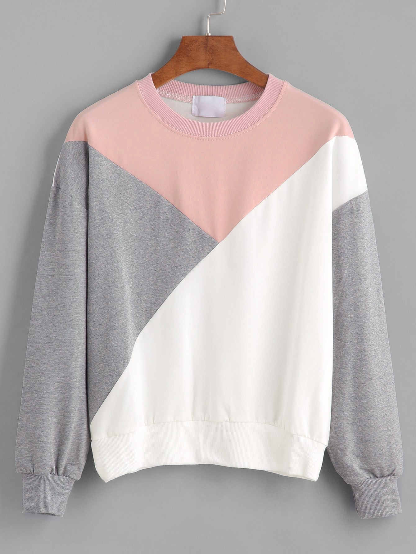 Color Block Drop Shoulder Sweatshirt