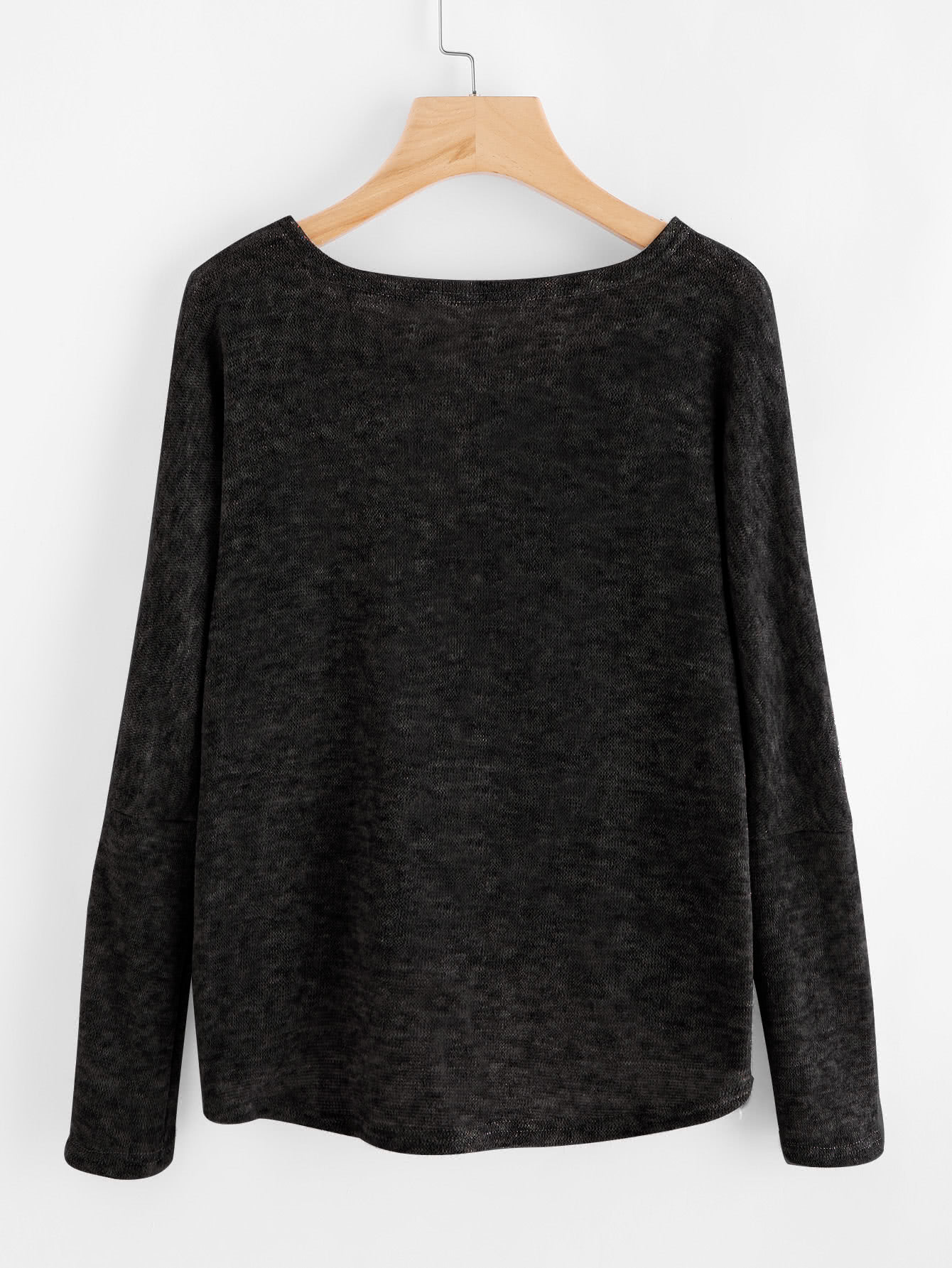 Suéter asimétrico con bolsillo en contraste Spanish Romwe