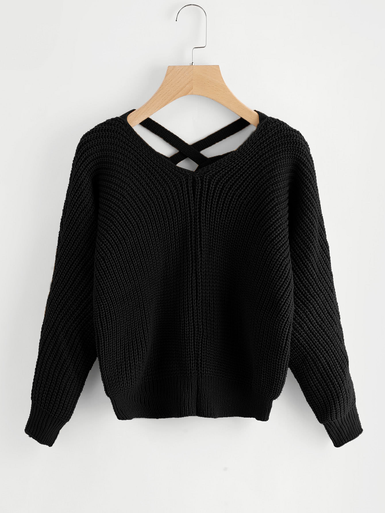 Модный джемпер с V-образным вырезом