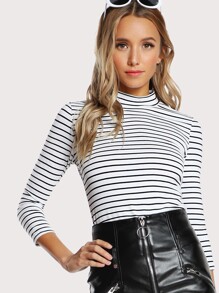 Slim Striped Fitted Tee