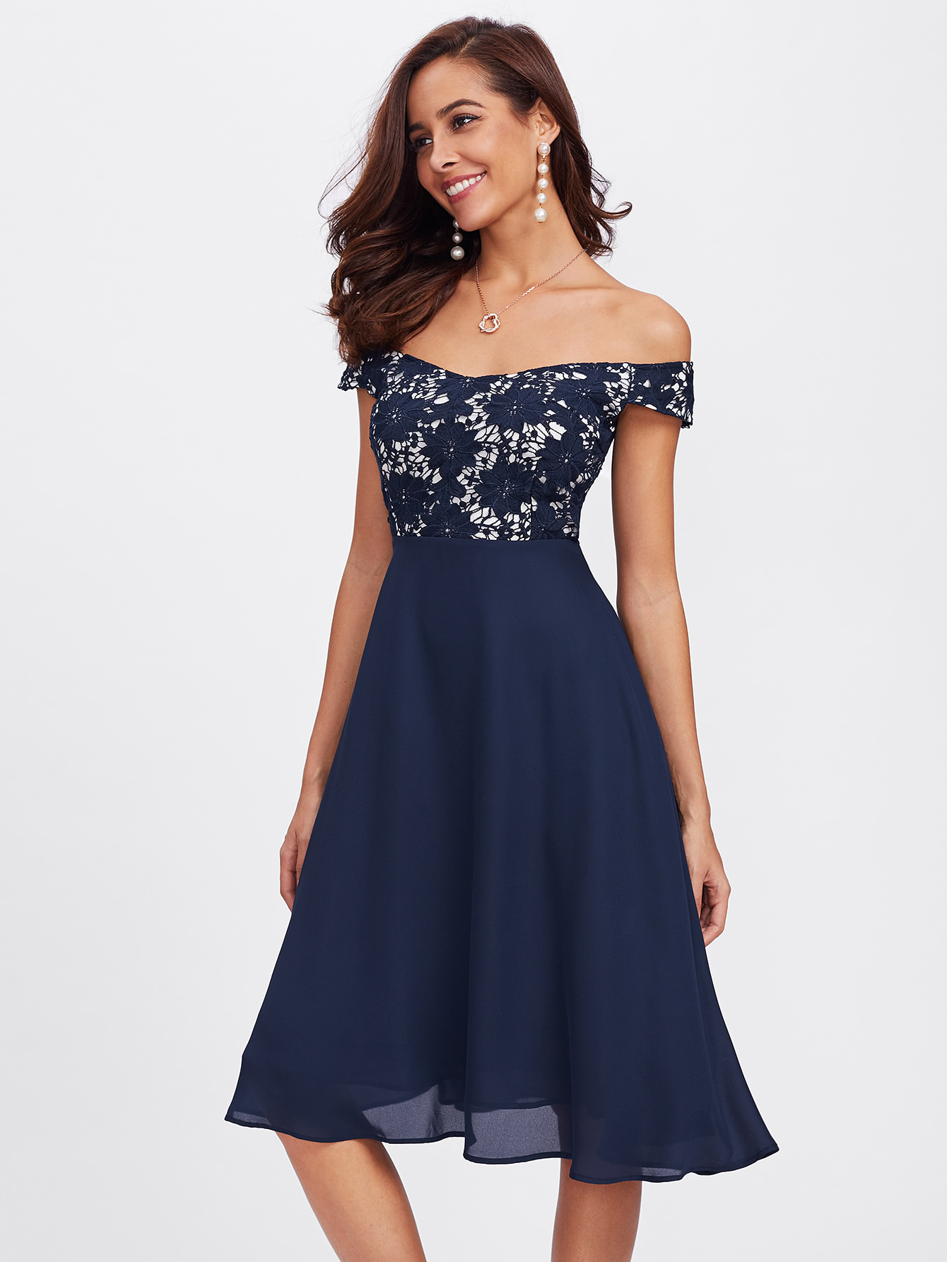 Robe avec col bateau French SheIn(Sheinside)