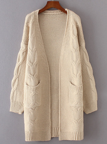 Cable Knit Chunky Longline Cardigan