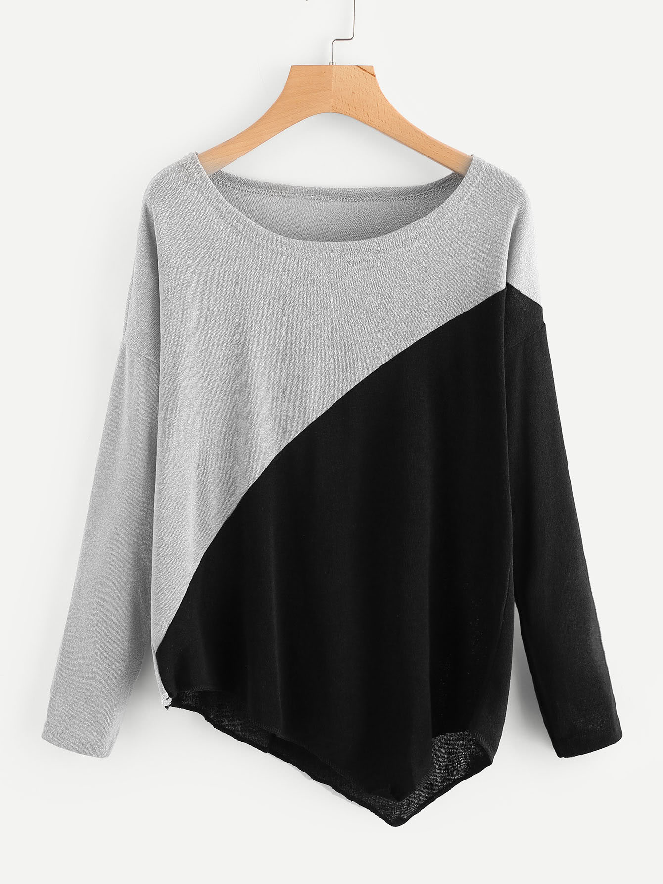 Контрастный асимметричный джемпер