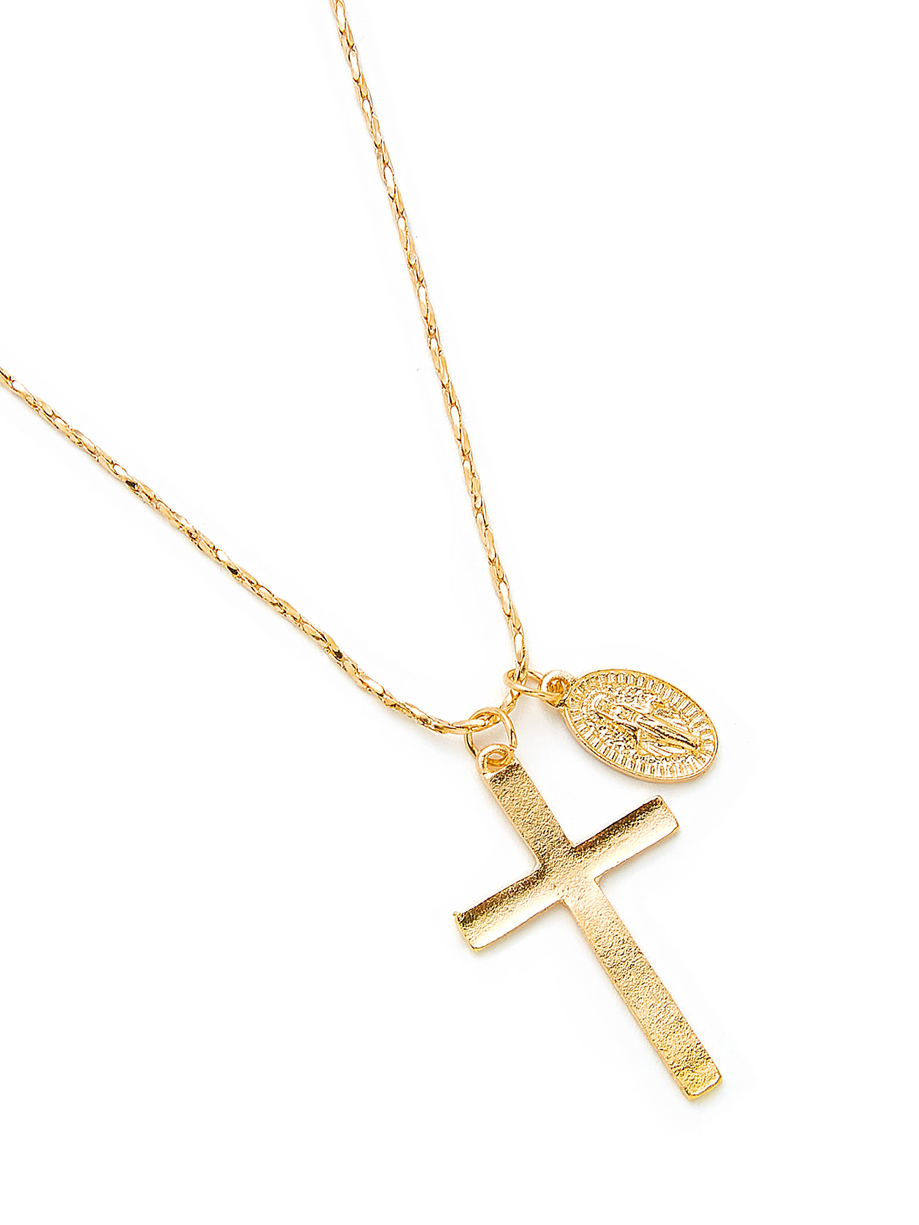 Cross Pendant Chain Necklace SheIn(Sheinside)