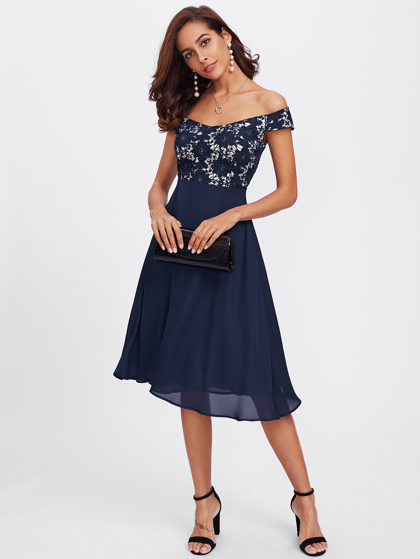 Robe avec col bateau French SheIn(Sheinside)