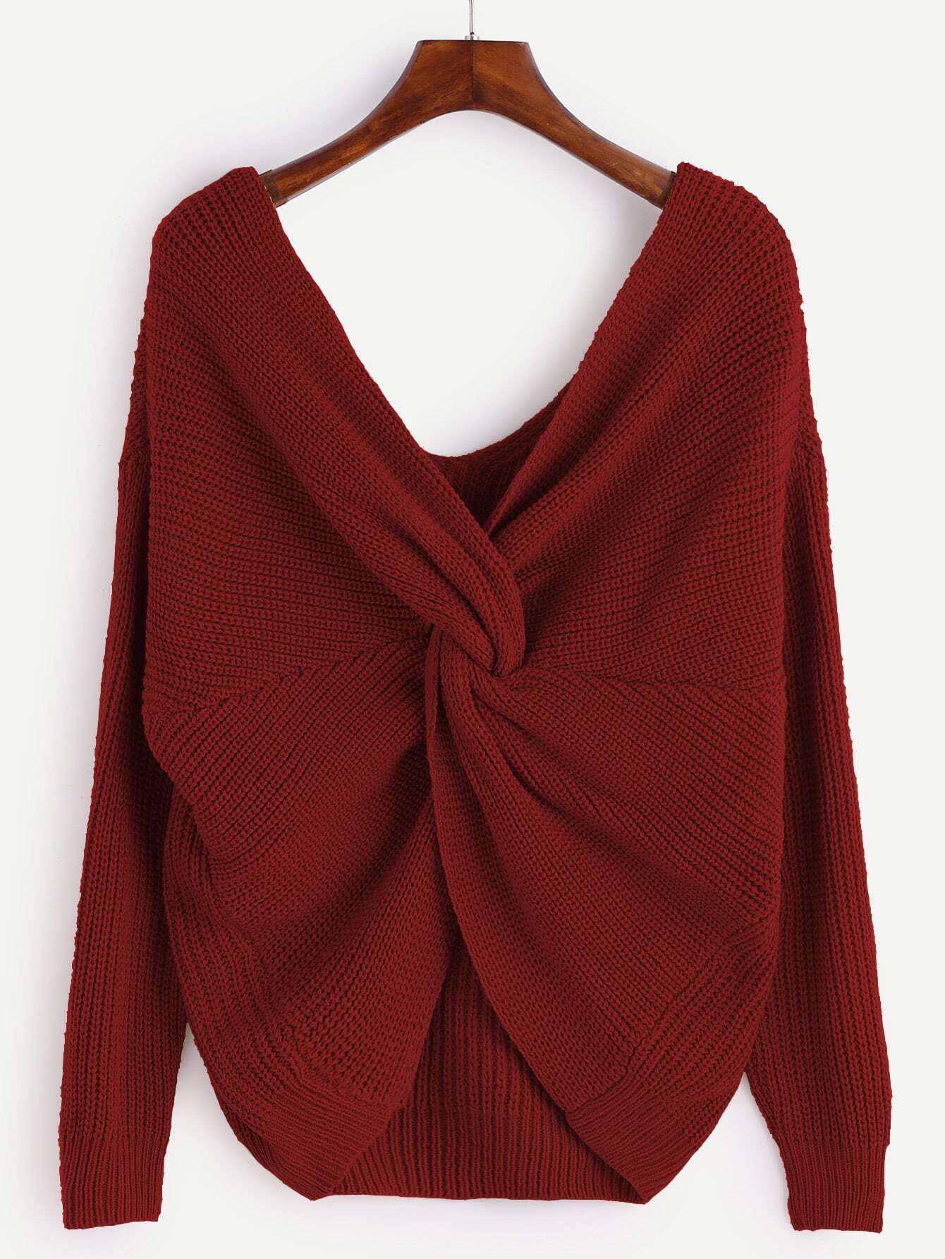 Модный джемпер с V-образным вырезом